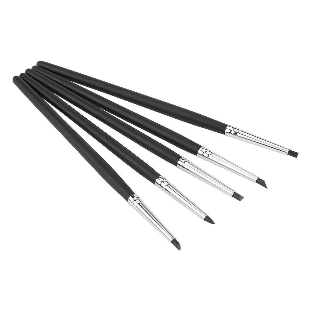 GARRYFIZH Modellierwerkzeug 5 Stück Clay Modellierung Pinsel Töpferwerkzeug Silikon Spitze Pinsel, Tragbar, leicht zu reinigen