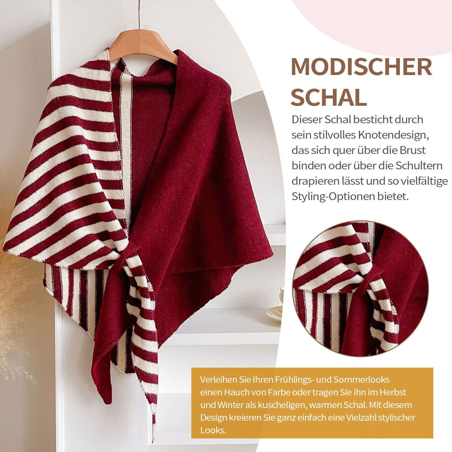 Refttenw Poncho Dreieckstuch Cape, warmer Halsschal,Schultertuch,Bindeschal günstig online kaufen