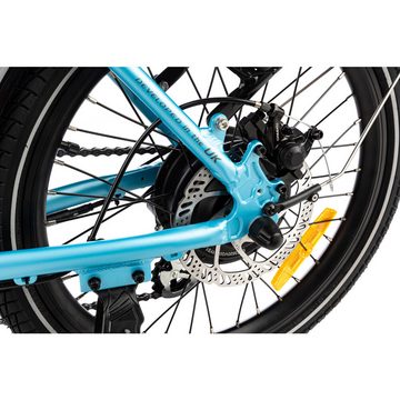 Lacros E-Bike Wisper 705 E-Bike XL - 26" - 7 Gänge Shimano - Matblau, (1 tlg)