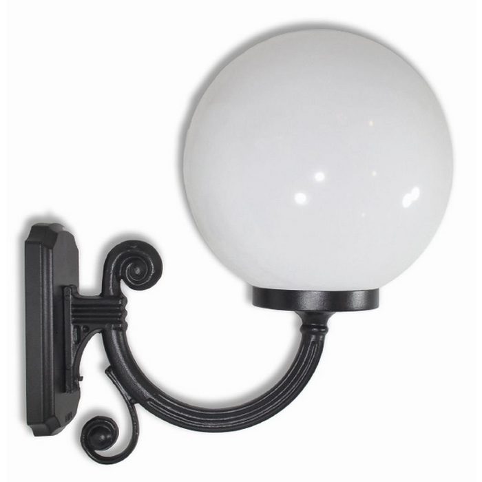 Licht-Erlebnisse Außen-Wandleuchte TALA ohne Leuchtmittel Wandlampe außen IP43 in Schwarz Weiß E27 Aluminium Vintage Außenlampe