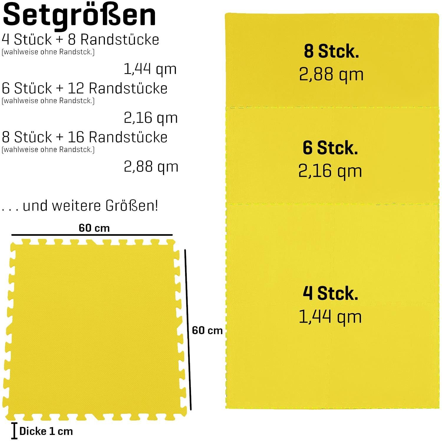 Sporttrend 24 Bodenmatte 4 Schutzmatten, 1,44qm, Bodenmatte