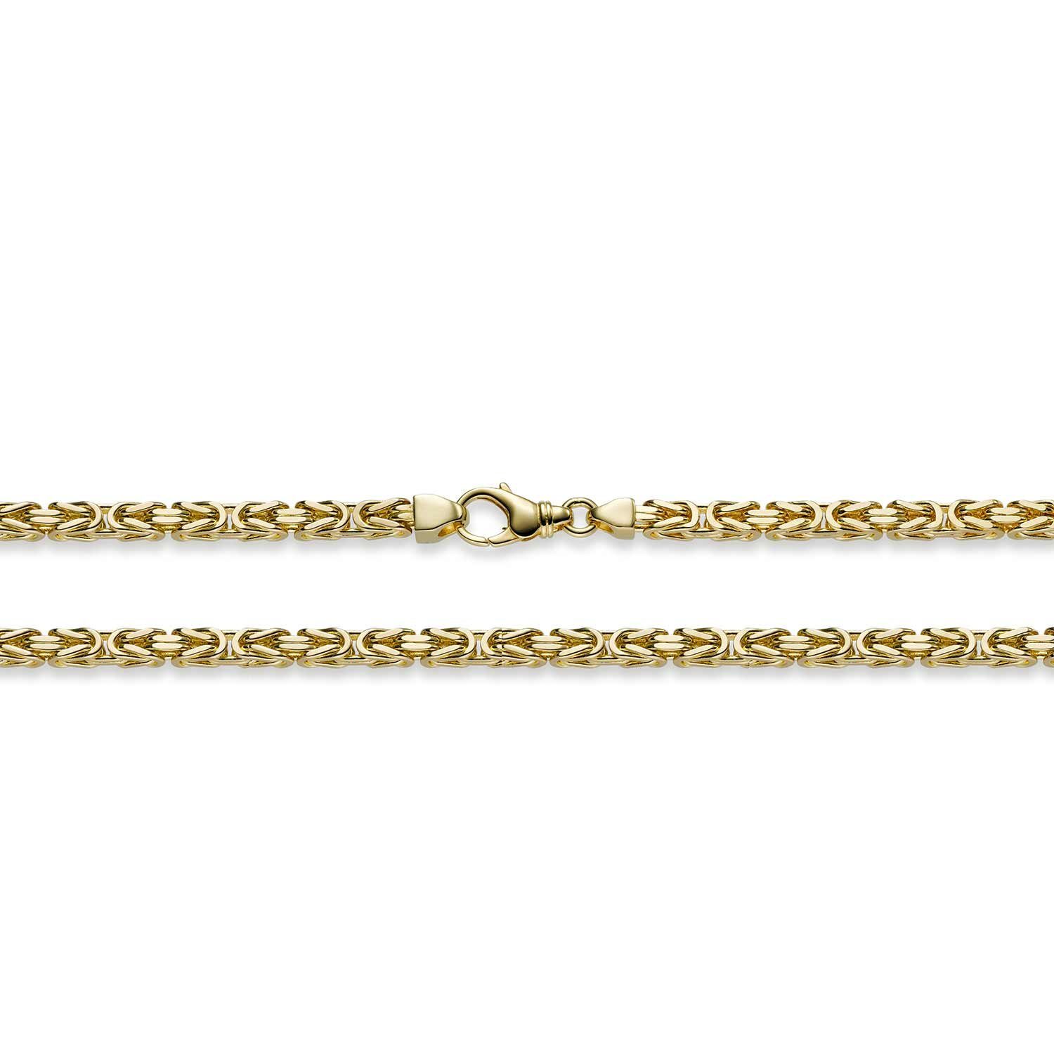 HOPLO Goldarmband Goldkette Königskette Länge 22cm - Breite 5,0mm - 750-18 Karat Gold, Made in Germany