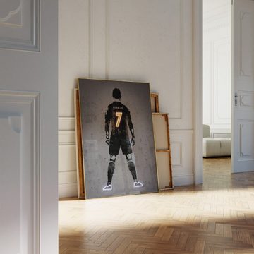 JUSTGOODMOOD Poster Premium ® Christiano Ronaldo Poster · Neon Effekt Nr 7 · ohne Rahmen