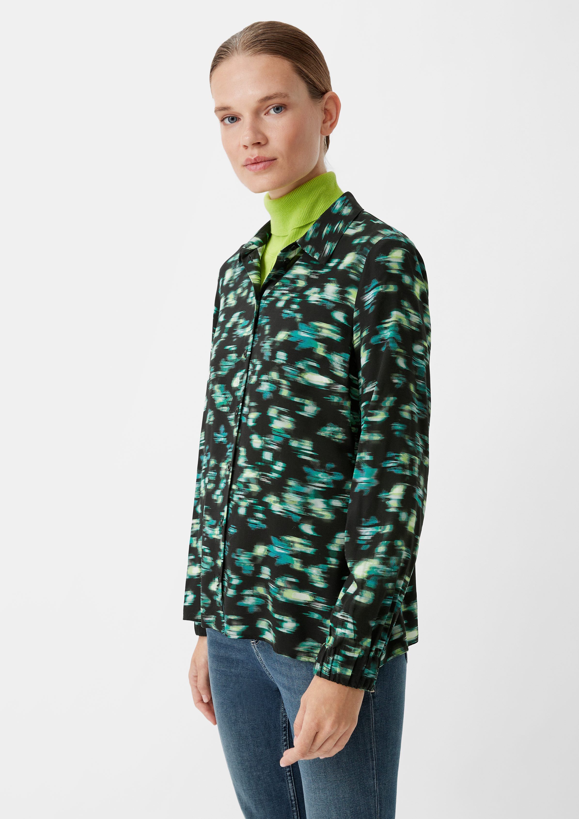 Langarmbluse Bluse aus Viskose