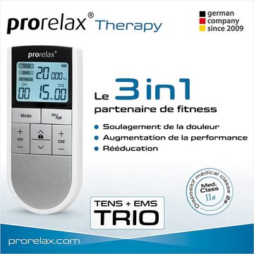 prorelax TENS-EMS-Gerät TENS/EMS Trio, Elektrostimulationsgerät, Reizstromgerät, Muskelaufbau