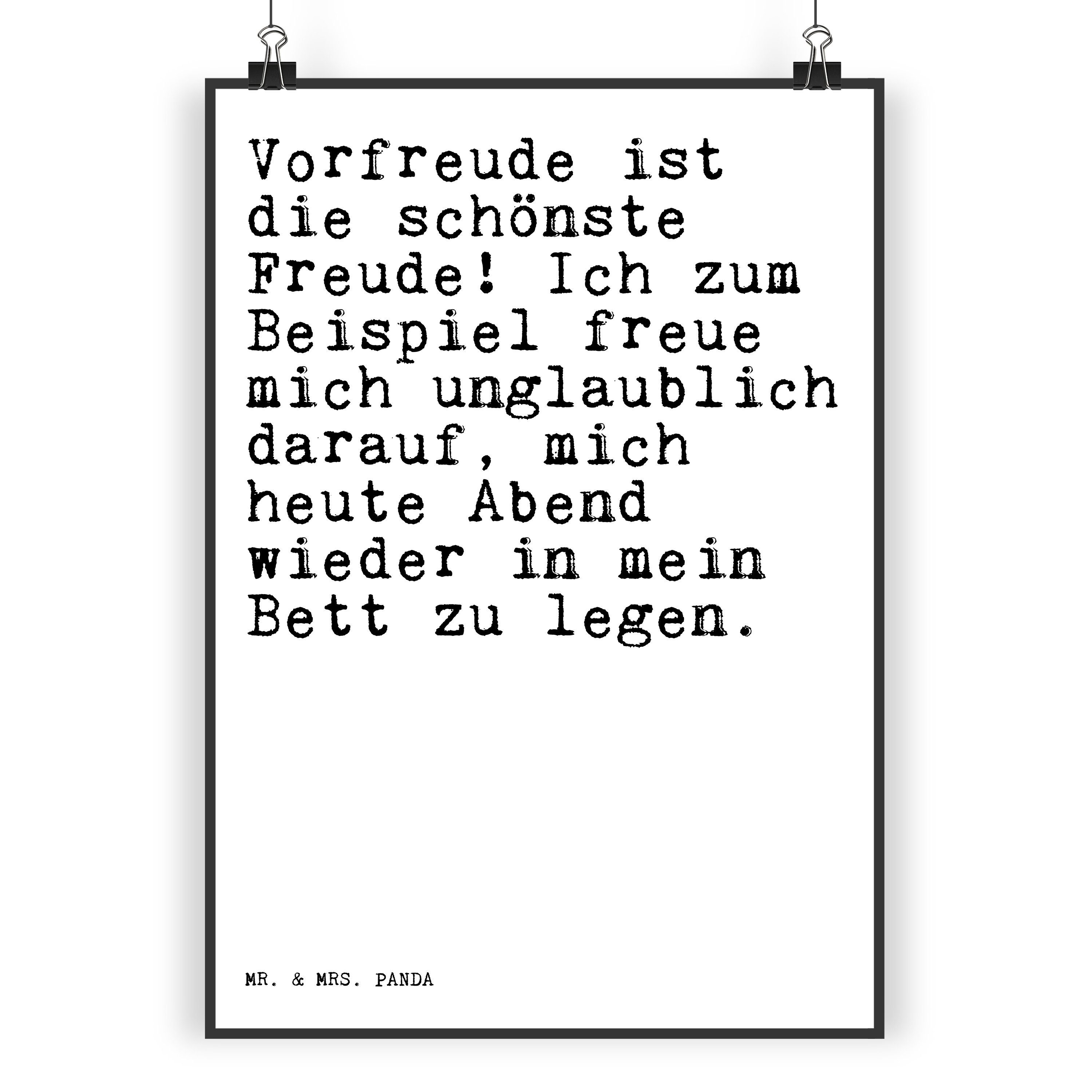 Mr. & Mrs. Panda Poster DIN A5 Vorfreude ist die schönste... Weiß