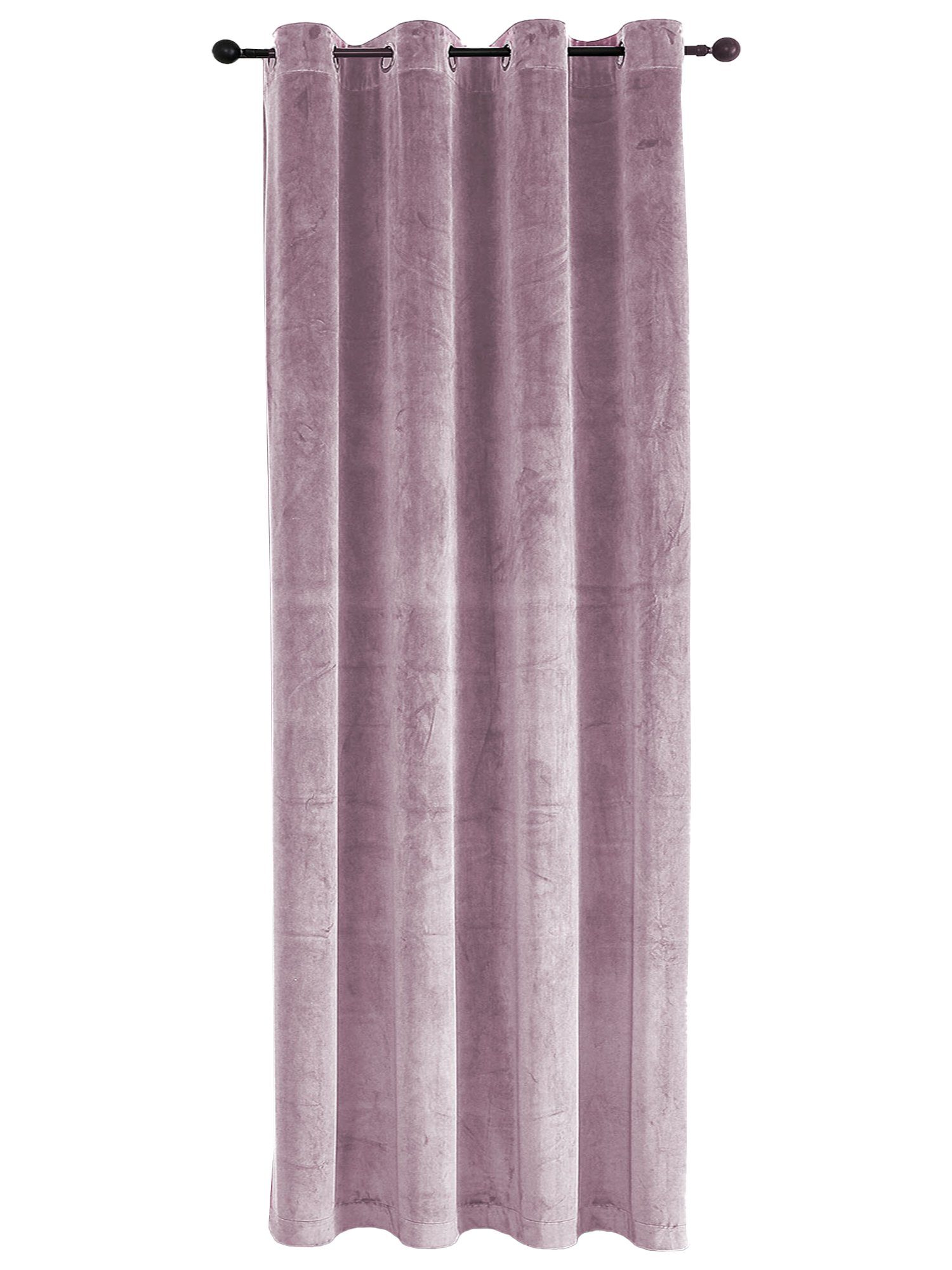Gardine Vorhang Ösen Verdunkelung 140x245 cm Samt weich blickdicht Gardine