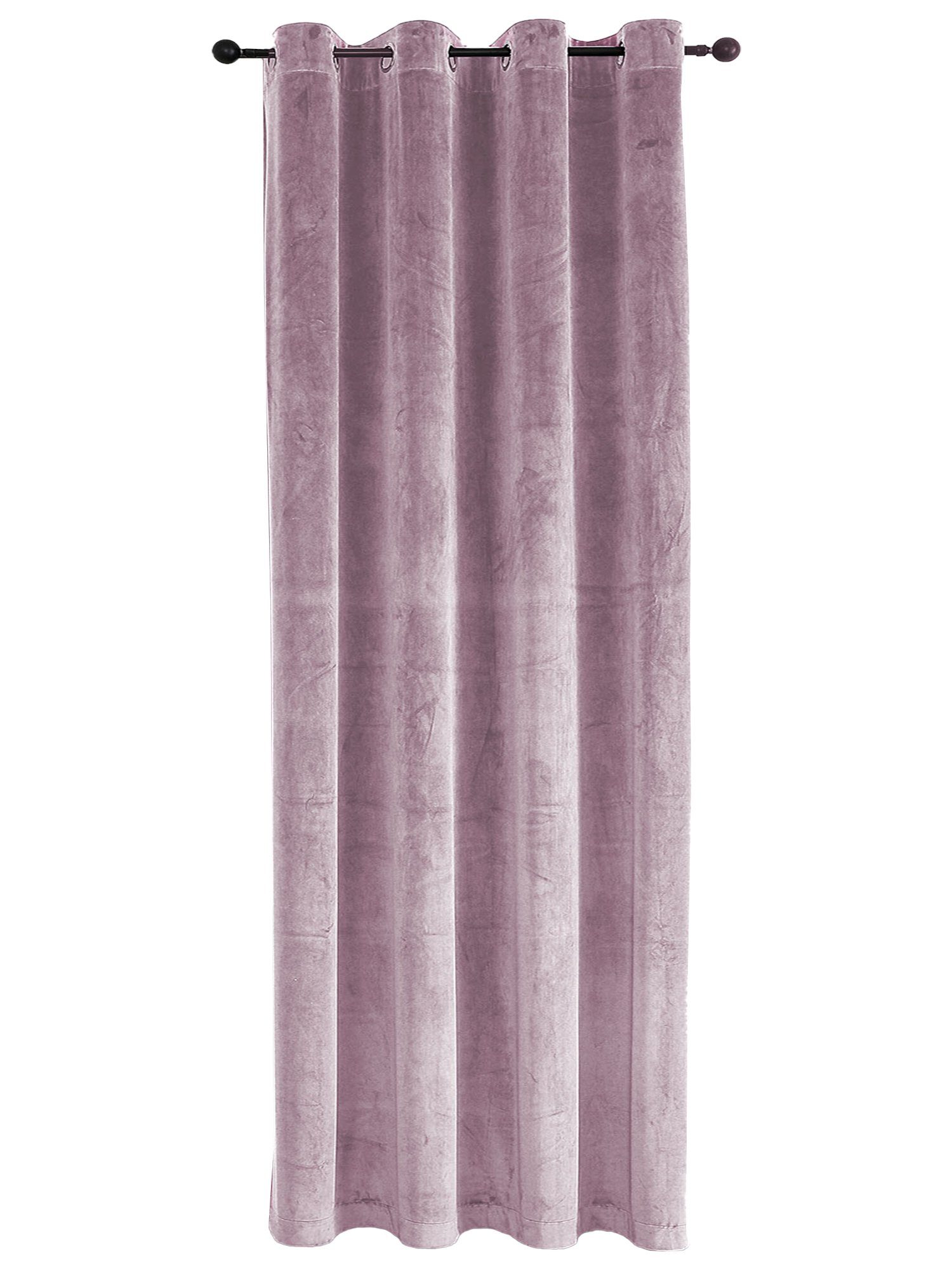 Gardine Vorhang Ösen Verdunkelung Samt Gardine, cm Haus Polyester (1 Altrosa 140x245 weich Ösen blickdicht Deko, und St)