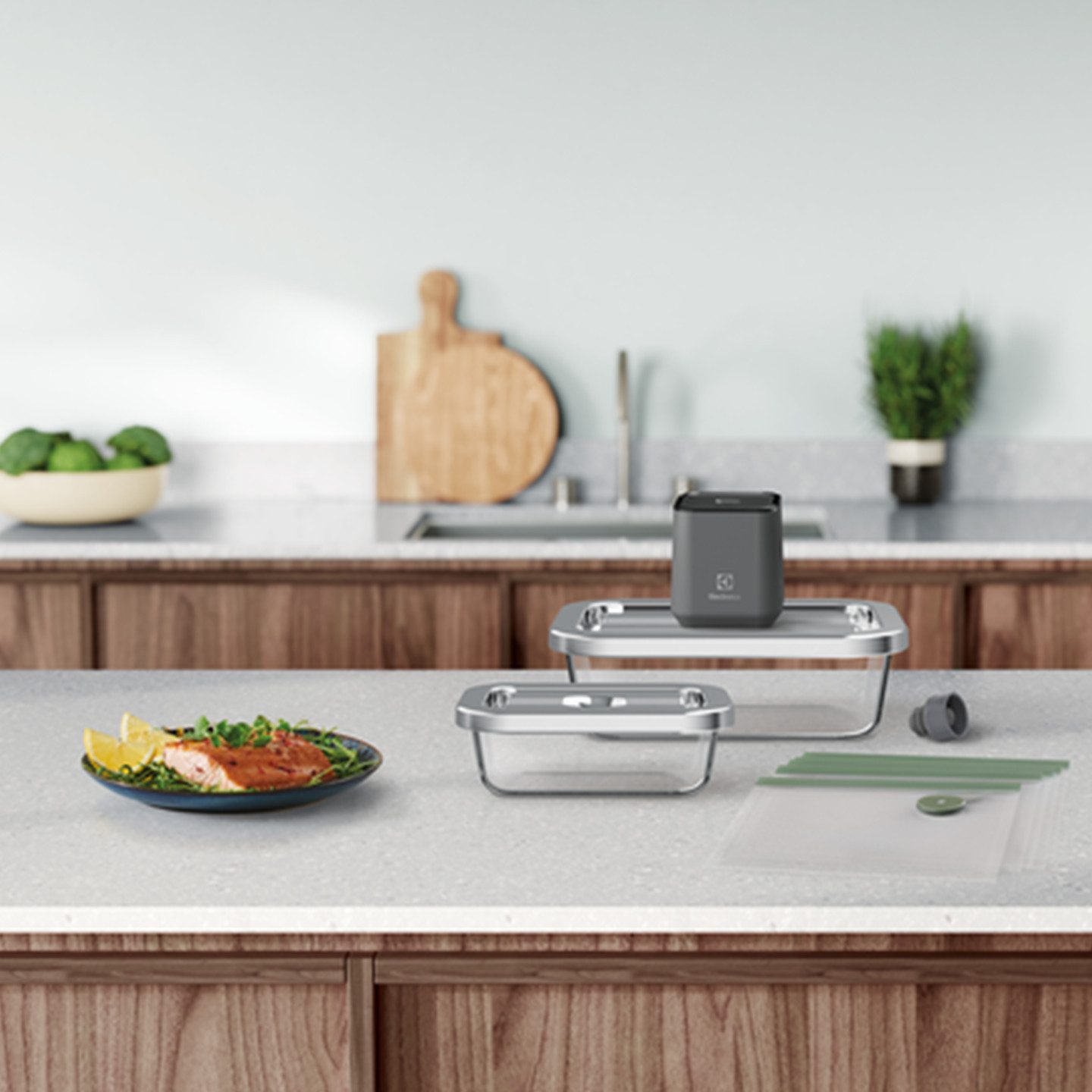 Electrolux Küchenorganizer-Set Electrolux Vacuum Fresh All-in-One EVFKA1 – Vakuumier-Set