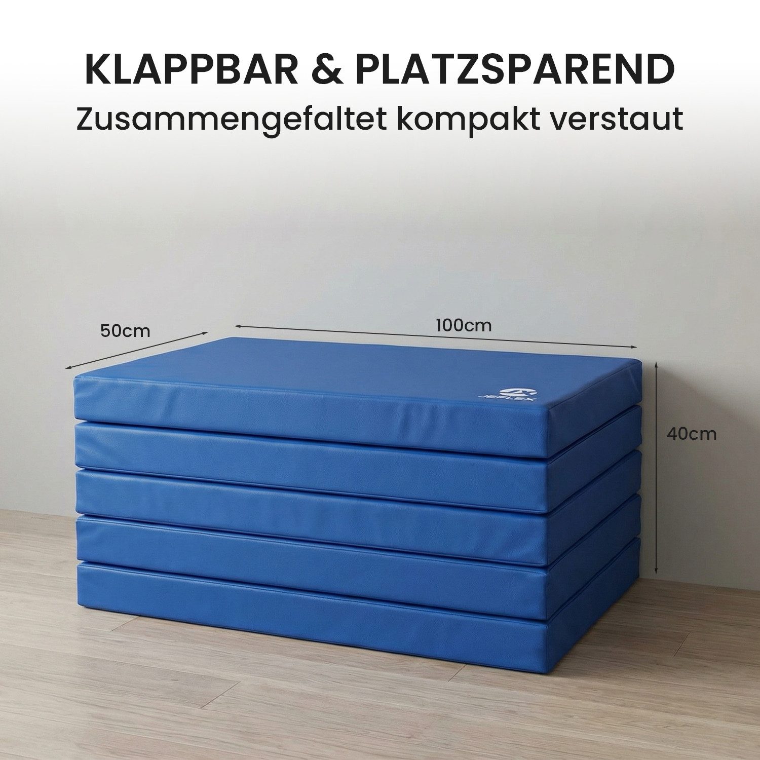 Jeflex Weichbodenmatte Jeflex Turnmatte klappbar 250 x 100 x 8 cm Fitness Weichbodenmatte, 250cm x 100cm x 8cm, Made in Germany