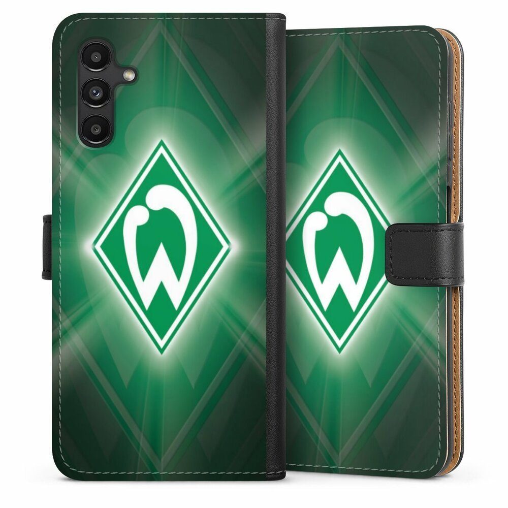 DeinDesign Handyhülle SV Werder Bremen Offizielles Lizenzprodukt Wappen Werder Bremen Laser, Samsung Galaxy A13 5G Hülle Handy Flip Case Wallet Cover