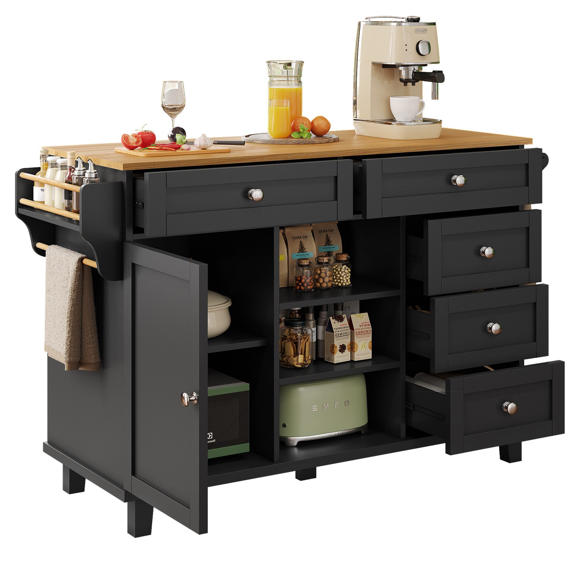 i@home Küchenwagen Sideboard, Schubladen-Aufbewahrungsschrank-Kombination, günstig online kaufen