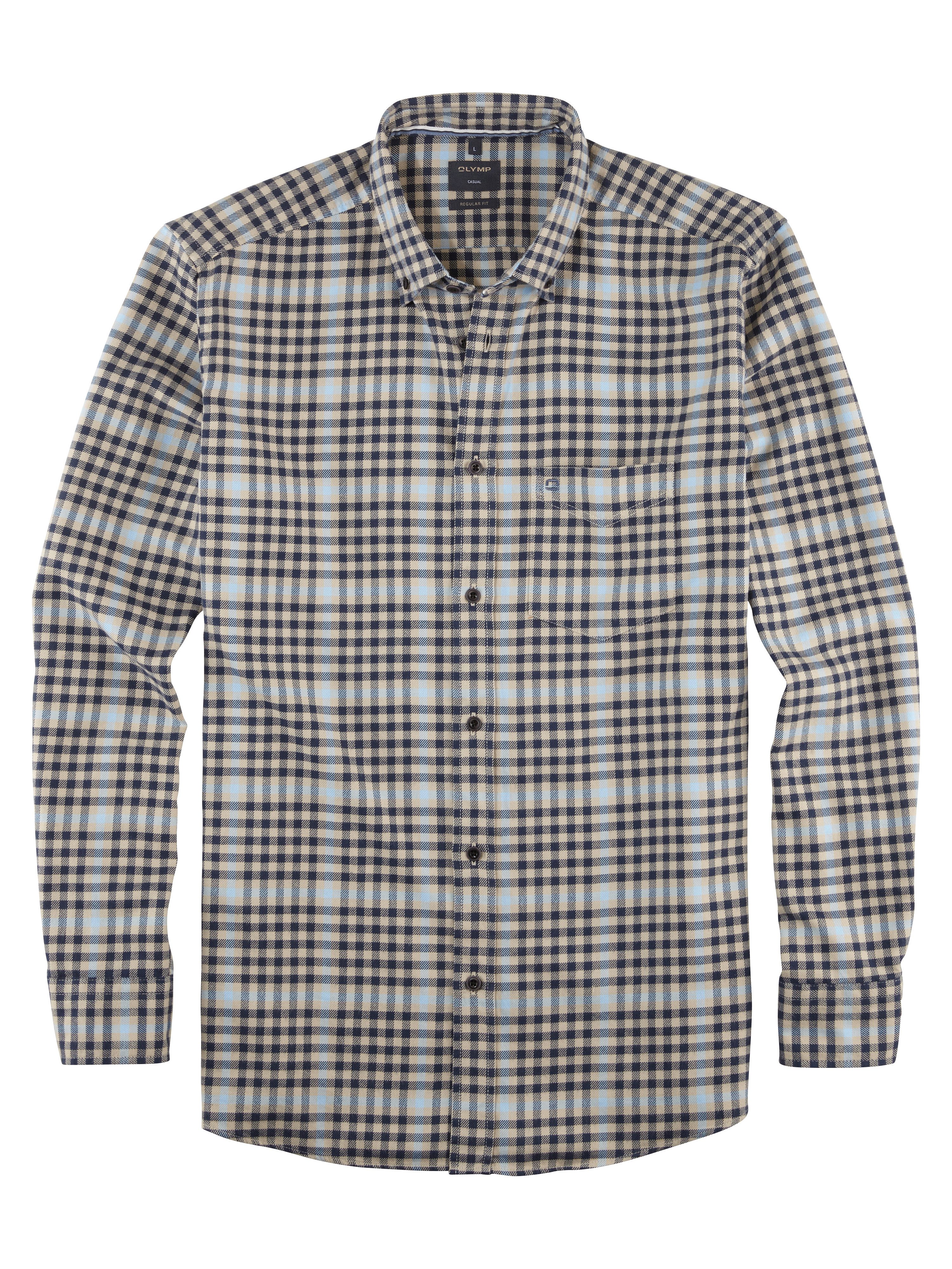 Langarmhemd Olymp Hemd Casual regular fit - kariert L