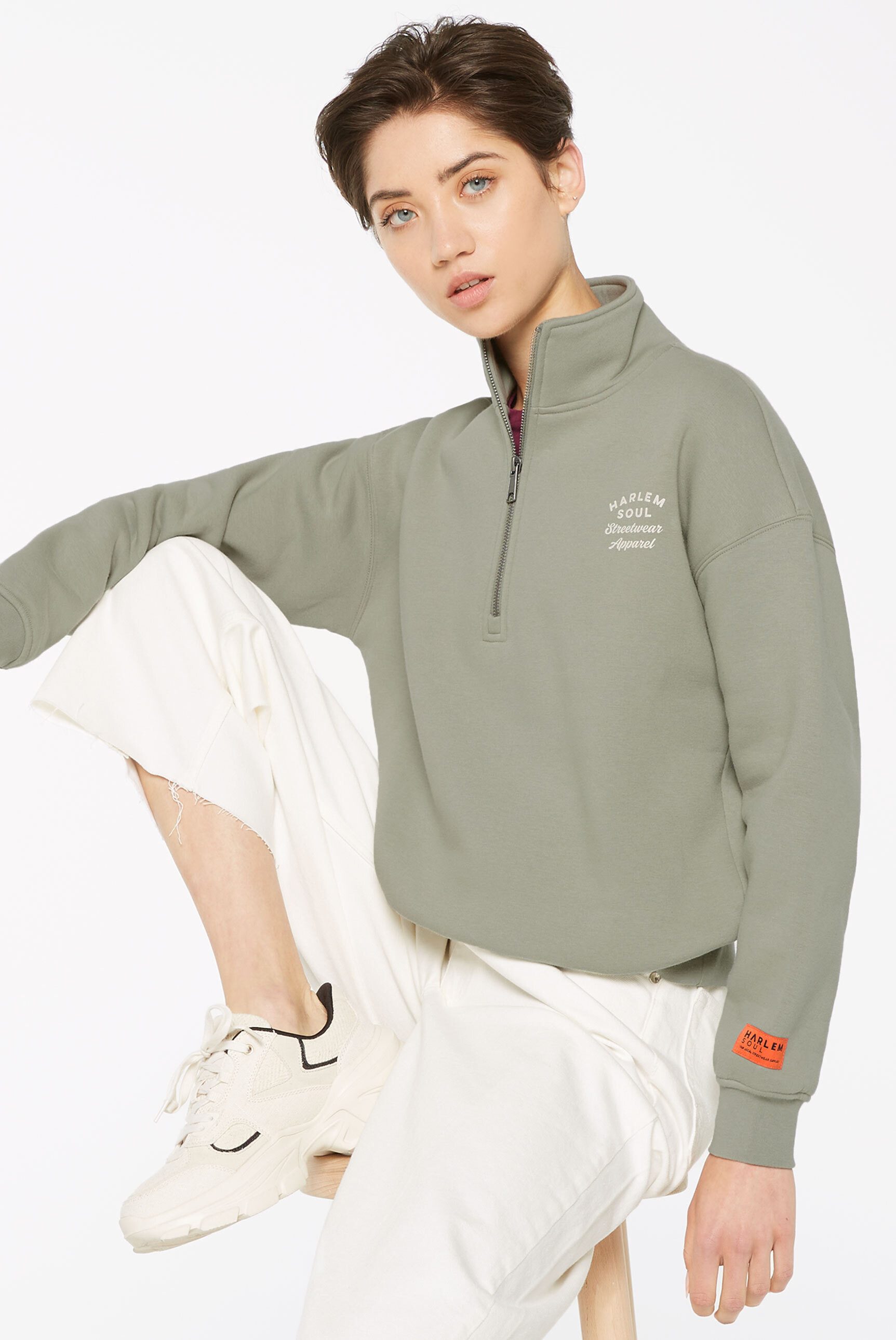 Harlem Soul Sweater mit überschnittenen Schultern