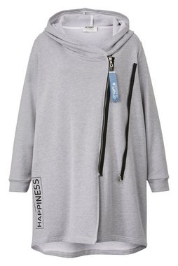 Angel of Style Sweatjacke Long-Sweatjacke oversized Doppelzipper