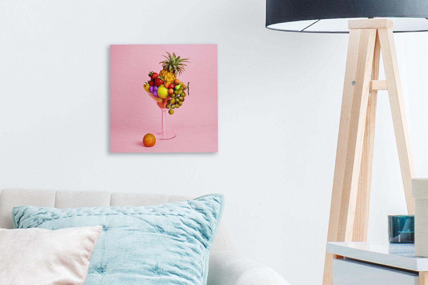 OneMillionCanvasses® Leinwandbild Obst - Cocktail für - St), (1 Wohnzimmer Bilder Leinwand Glas, Schlafzimmer Martini