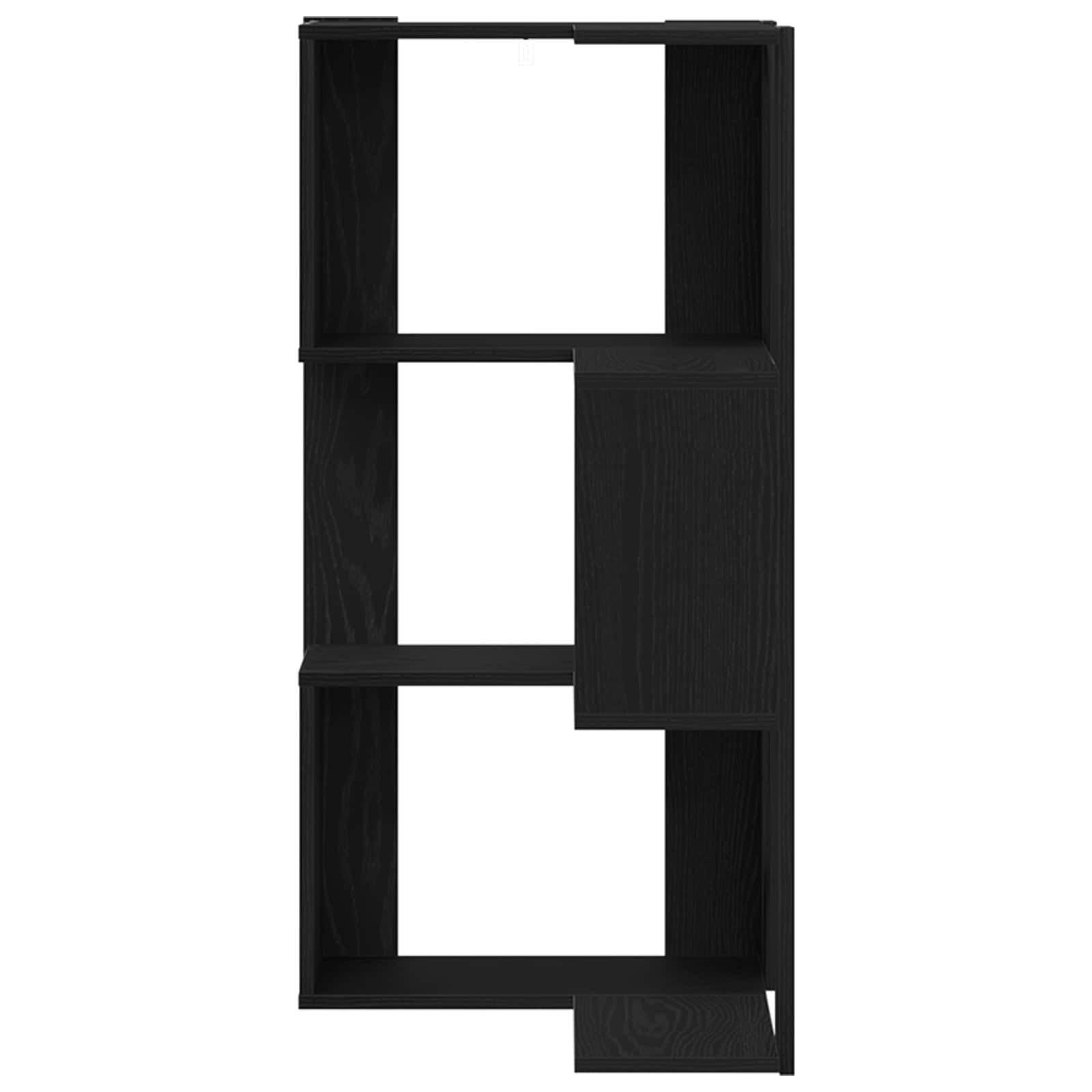 vidaXL Bücherregal Bücherregal 3 Ebenen 50 x 50 x 102 cm Schwarz Eichen-Optik, 1-tlg. – Bild 4 von 5