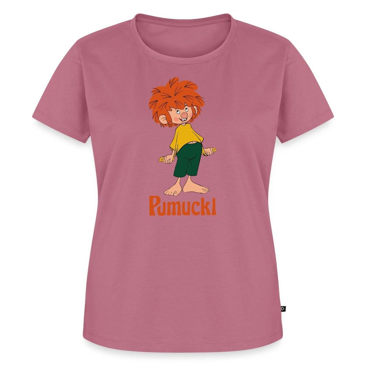 Spreadshirt T-Shirt Pumuckl Mit Frecher Pose Und Verschmitztem Lächeln Frau günstig online kaufen