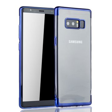 König Design Handyhülle Samsung Galaxy Note 8, Samsung Galaxy Note 8 Handyhülle Bumper Backcover Blau