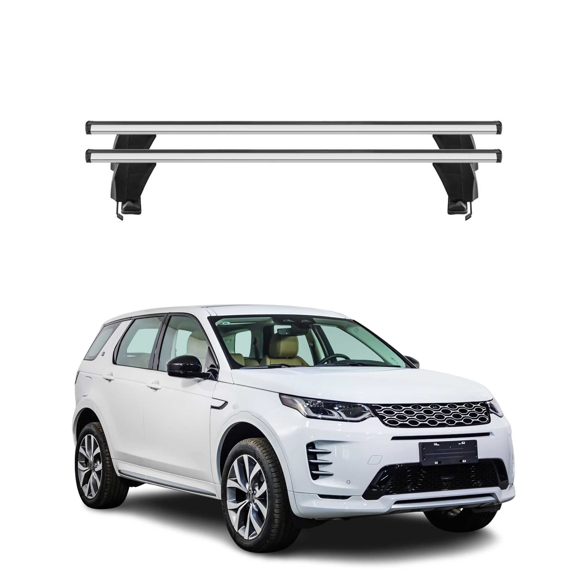 OMAC Dachträger Menabo Grundtäger für Land Rover Discovery Sport 2019-25 ABE Alu Grau (2-St), Wasserbeständig,Abnehmbar,Multifunktional,Leichtgewichtig