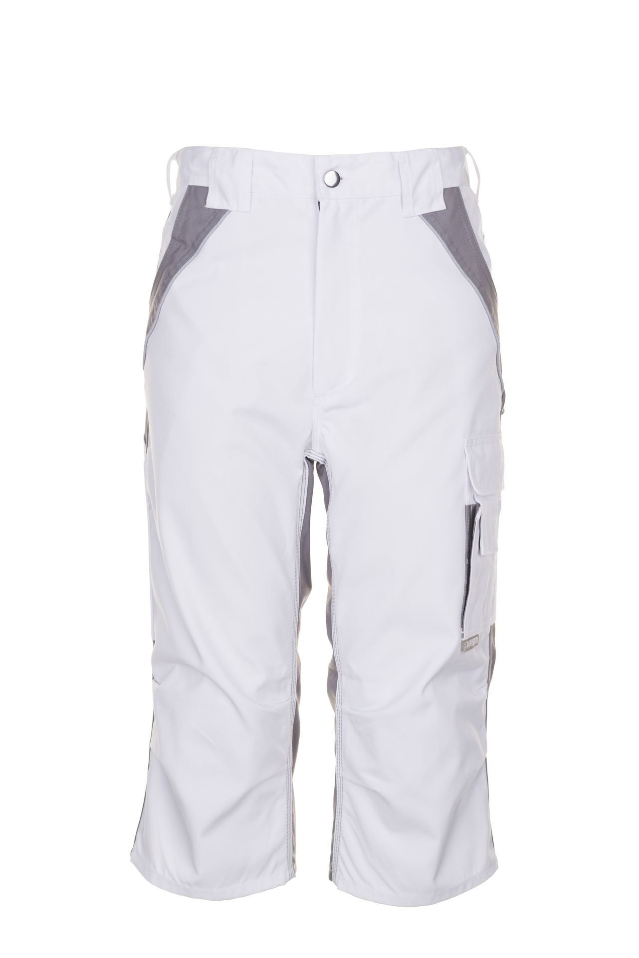 Planam Arbeitsshorts PLANAM Herren ¾-Hose PLALINE Canvas Reinweiß/Zink