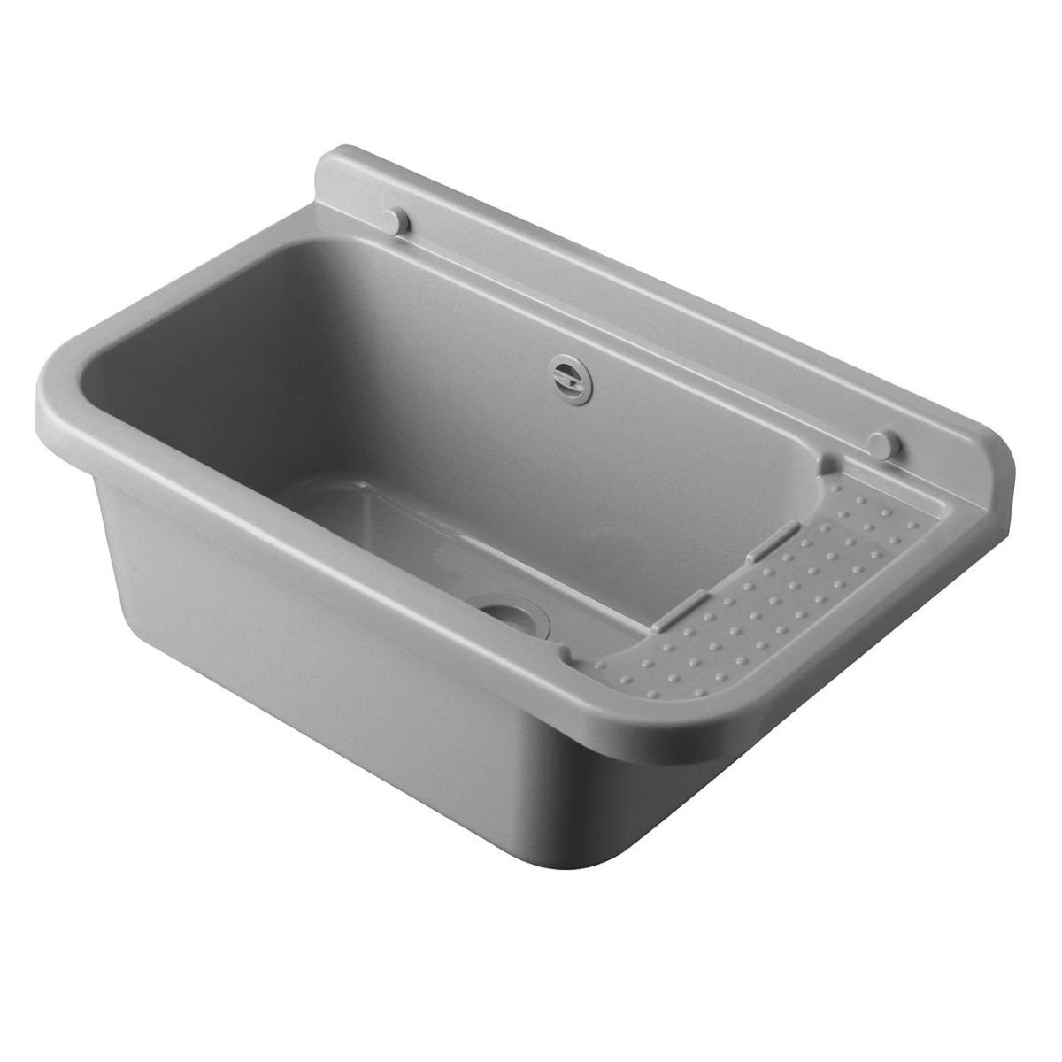 Hydroland Waschbecken GRAU 60, Kunststoff Spülbecken Waschtrog Becken mit A günstig online kaufen