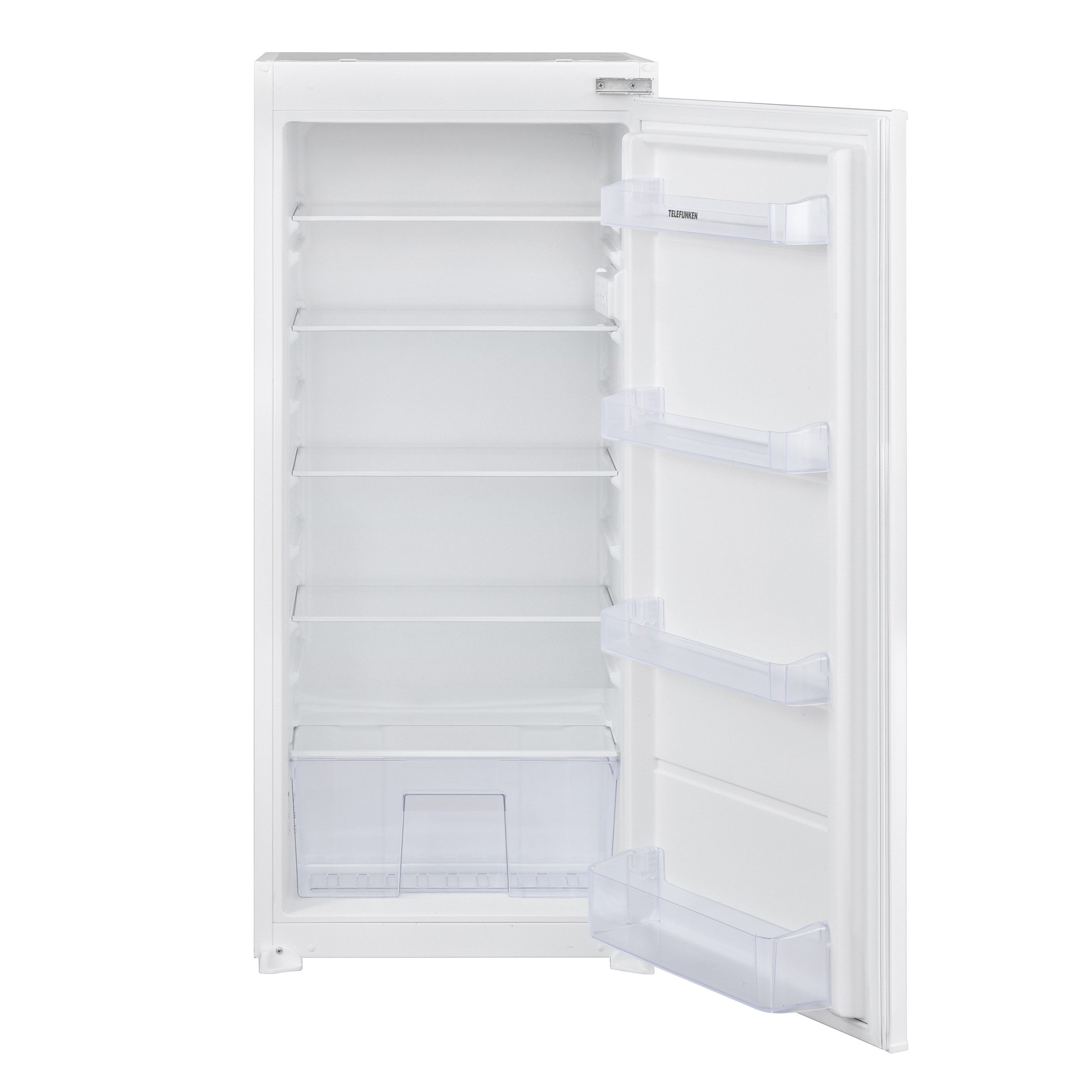 Telefunken Einbaukühlschrank EK123S200E, 122.5 cm hoch, 54 cm breit, 193 Liter Inhalt, Ohne Gefrierfach, 122cm Nische, Schlepptürtechnik