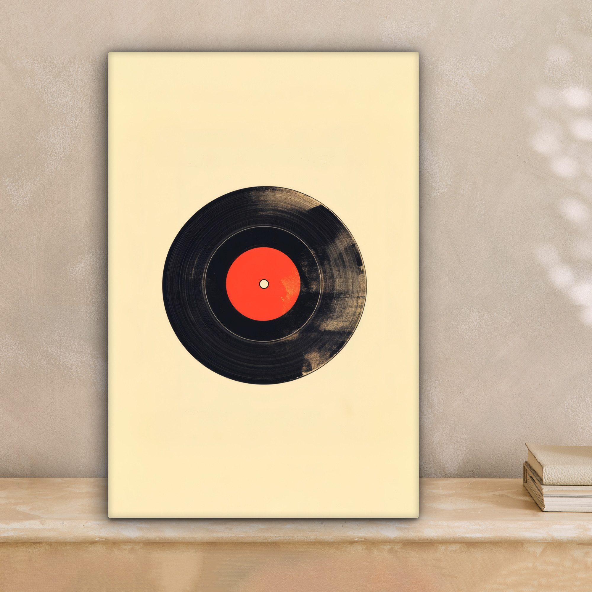 OneMillionCanvasses® Leinwandbild Illustration - Vinyl-Schallplatte - günstig online kaufen