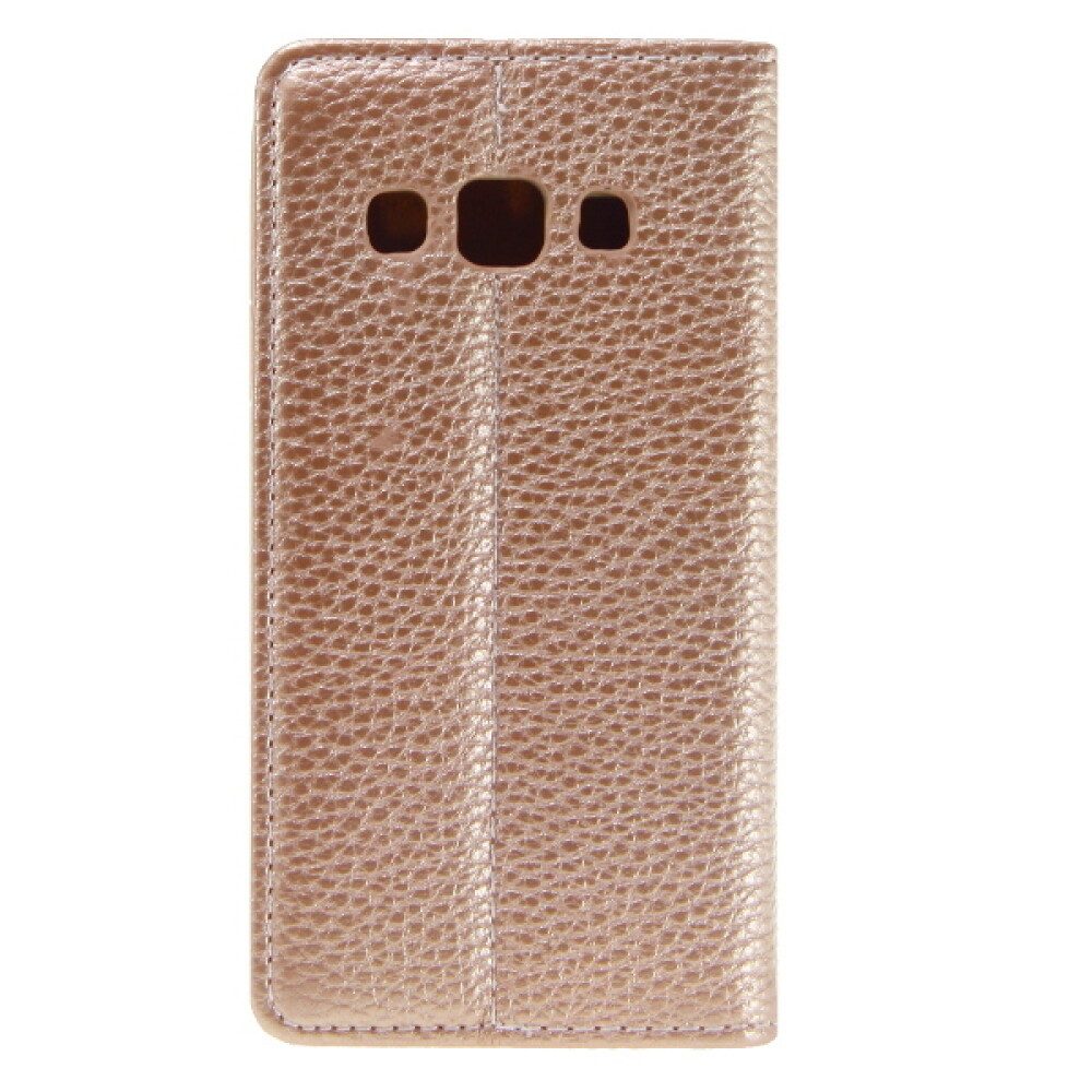 Handytasche Book Case Handyhülle für Galaxy A3 Gold Schutz Tasche (Book Cover)
