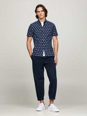 Tommy Hilfiger Kurzarmhemd MINI PALM PRINT SF SHIRT mit zweifarbigen Print