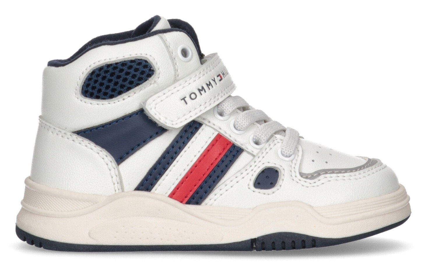 Tommy Hilfiger STRIPES HIGH TOP cooler LACE-UP/VELCRO Sneaker SNEAKER in Farbkombi