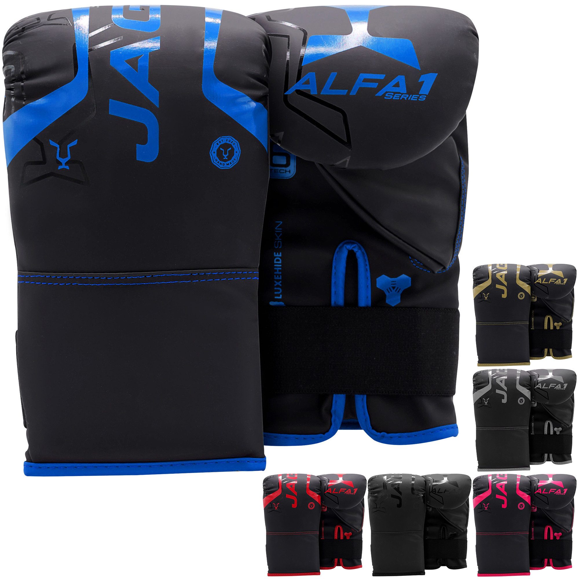 JAG GEARS Boxhandschuhe Boxhandschuhe MMA, Kickboxen, Sparring, Kampfsport Handschuhe (Set, 1x pair Boxing Mitts), Unisex Design • Stabiler Klettverschluss mit Handgelenkstütze