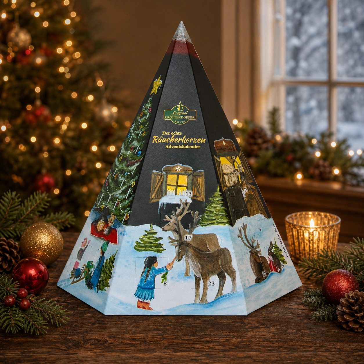 Crottendorfer Adventskalender Crottendorfer Räucherkerzen-Adventskalender-Pyramide