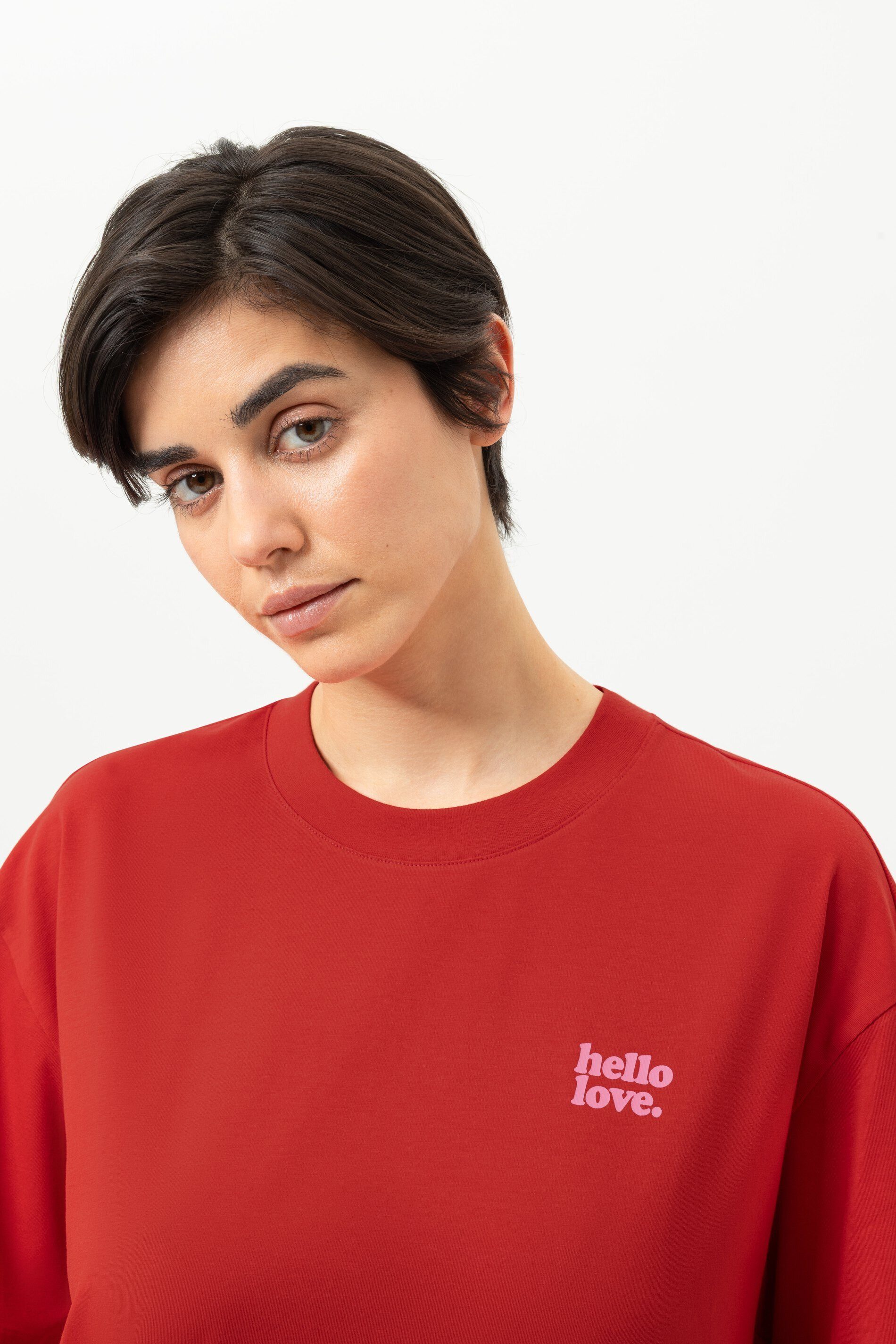 Mey Nachthemd Mey Damen Bigshirt Serie Solid Love Uni Nachthemd (1-tlg) Modernes Bigshirt, Baumwolle, softer Sweat
