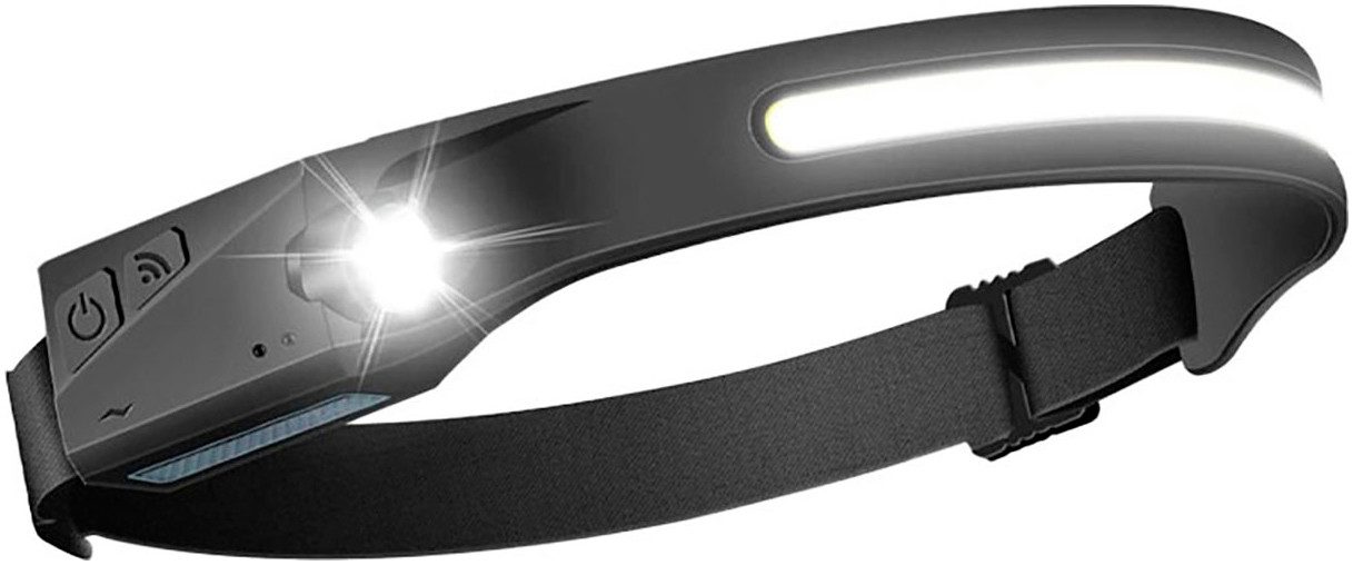 Denver LED Stirnlampe SSH-50, integrierter Akku und Sensor, COB-Licht und XPE-LED-Licht