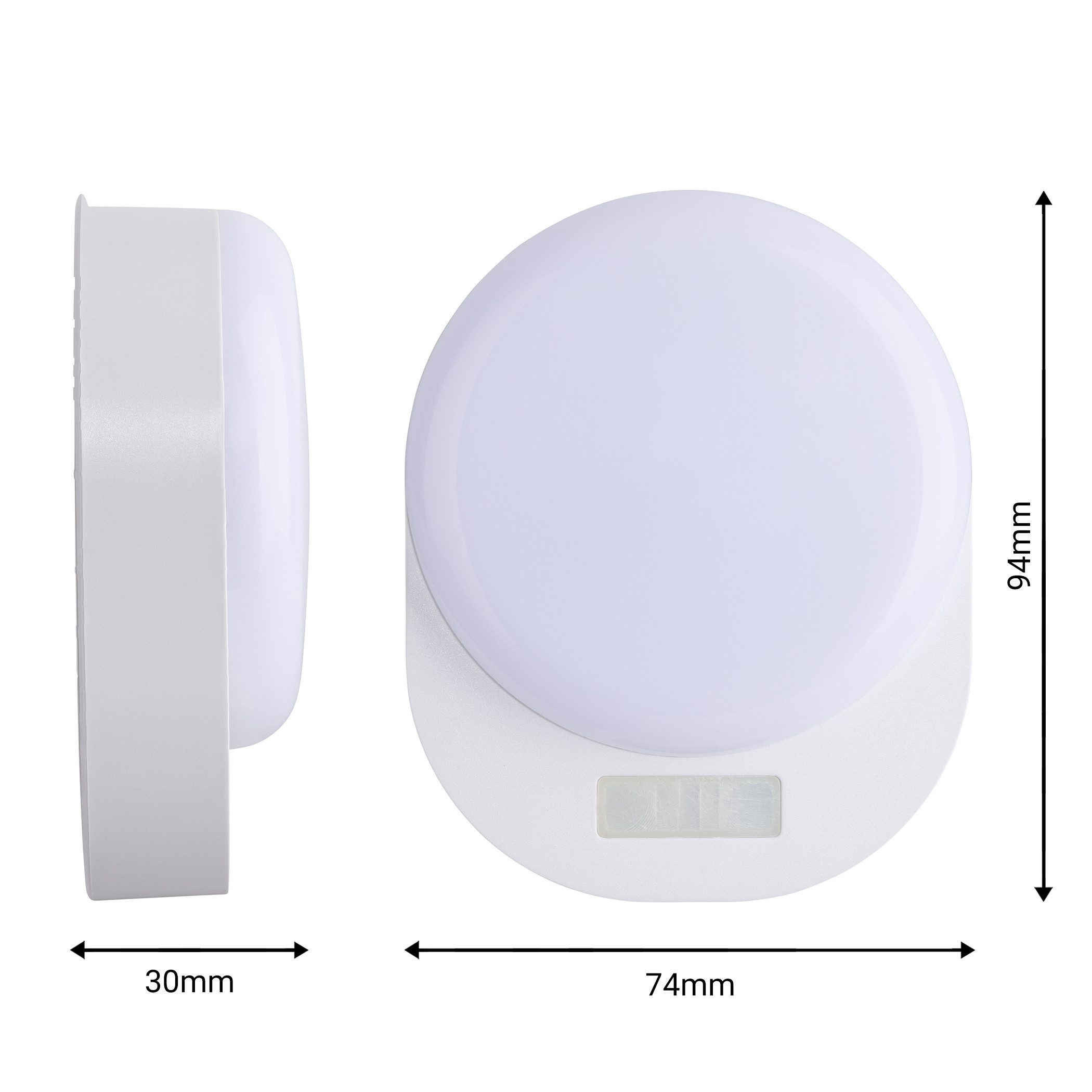 SEBSON LED Nachtlicht Orientierungslicht mit Bewegungsmelder Lichtsensor - Batteriebetrieb, LED integriert, warmweiß, Dämmerungssensor, Magnetpad (ohne Bohren), – Bild 5 von 5