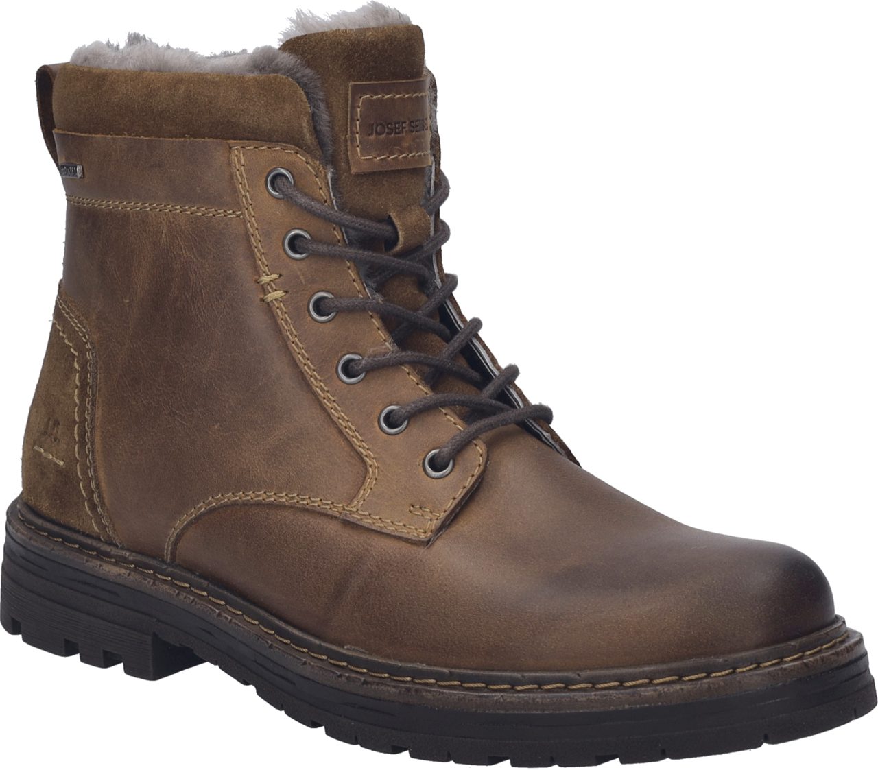 Josef Seibel Curtis 50 Winterboots Schnürboots mit Ziernähten und Kontrast-Rahmennaht, G-Weite
