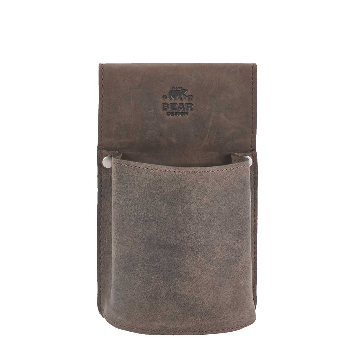 Bear Design Kellnerbörse Dark Nature, Kellnertasche Gastro, Holster, Leder braun für mobile Kassengeräte