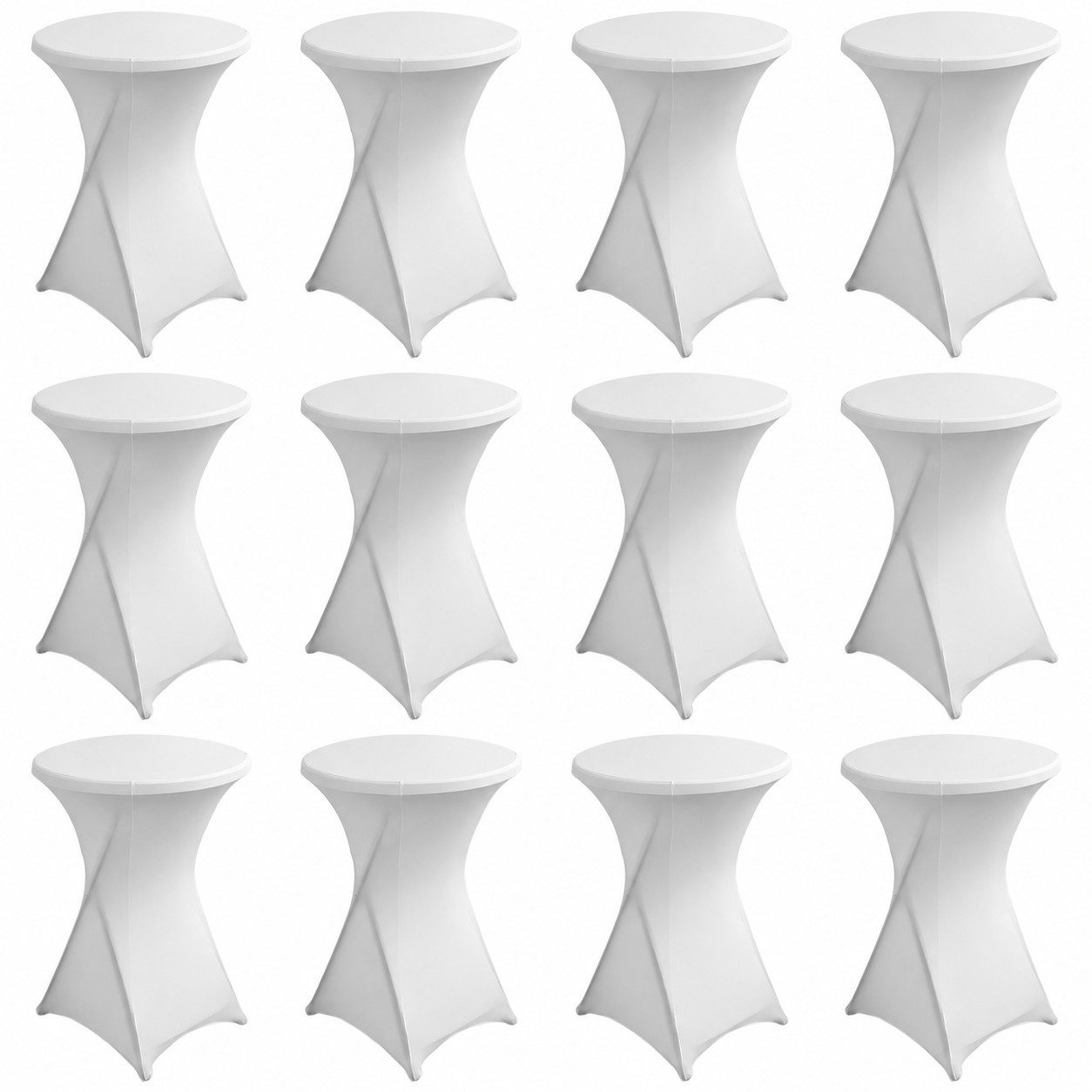 BlingBin Stehtischhusse 6er-Set Stretch Stehtisch Husse für Bistrotisch Ø 80-85 cm Elegante, Verstärkung im Fußbereich, Stretch-Husse …