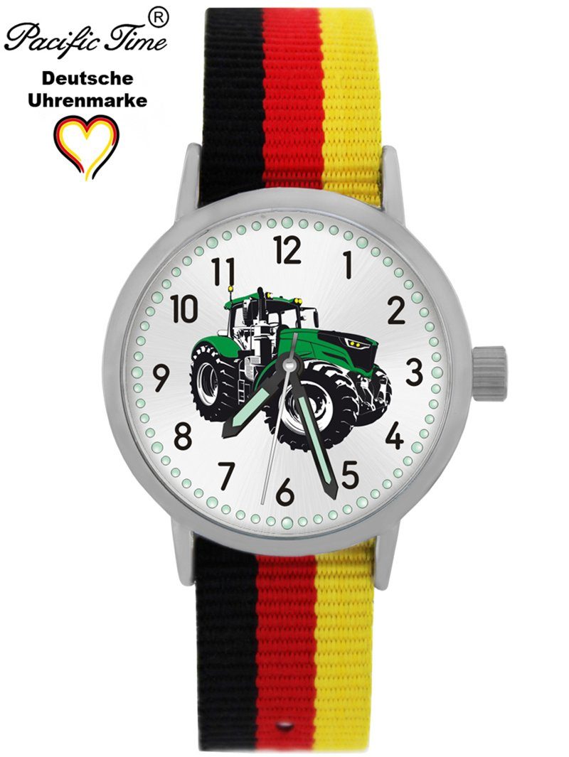 Design Versand Traktor Armbanduhr Mix Wechselarmband, Gratis Time Match Kinder schwarz - rot Quarzuhr grün Pacific und gelb