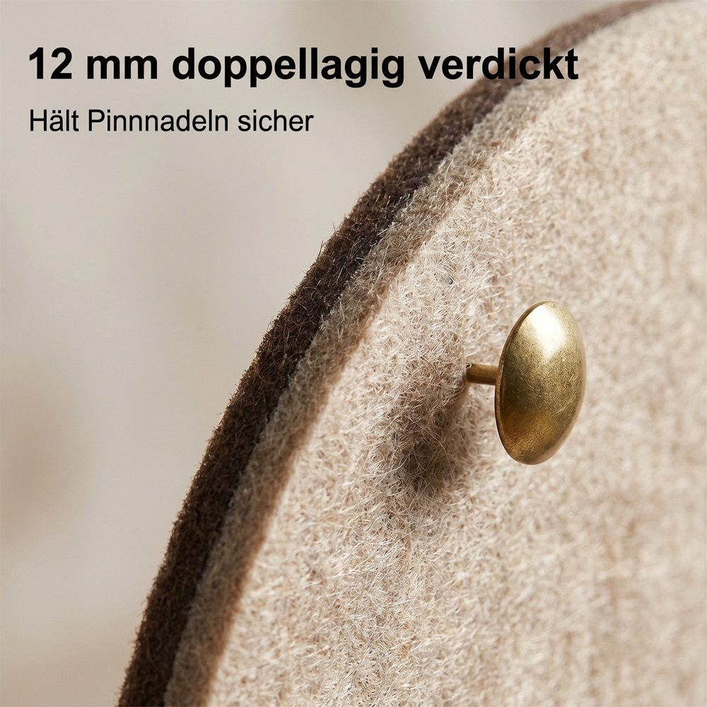 Diwzbyn Pinnwand Filz-Pinnwand, selbstklebend, Kork-Alternative, 1,2 cm dick, Fotowand, Pinnwand, Memoboard mit Pinnadeln für Büro, Küche, Zuhause – Bild 4 von 5