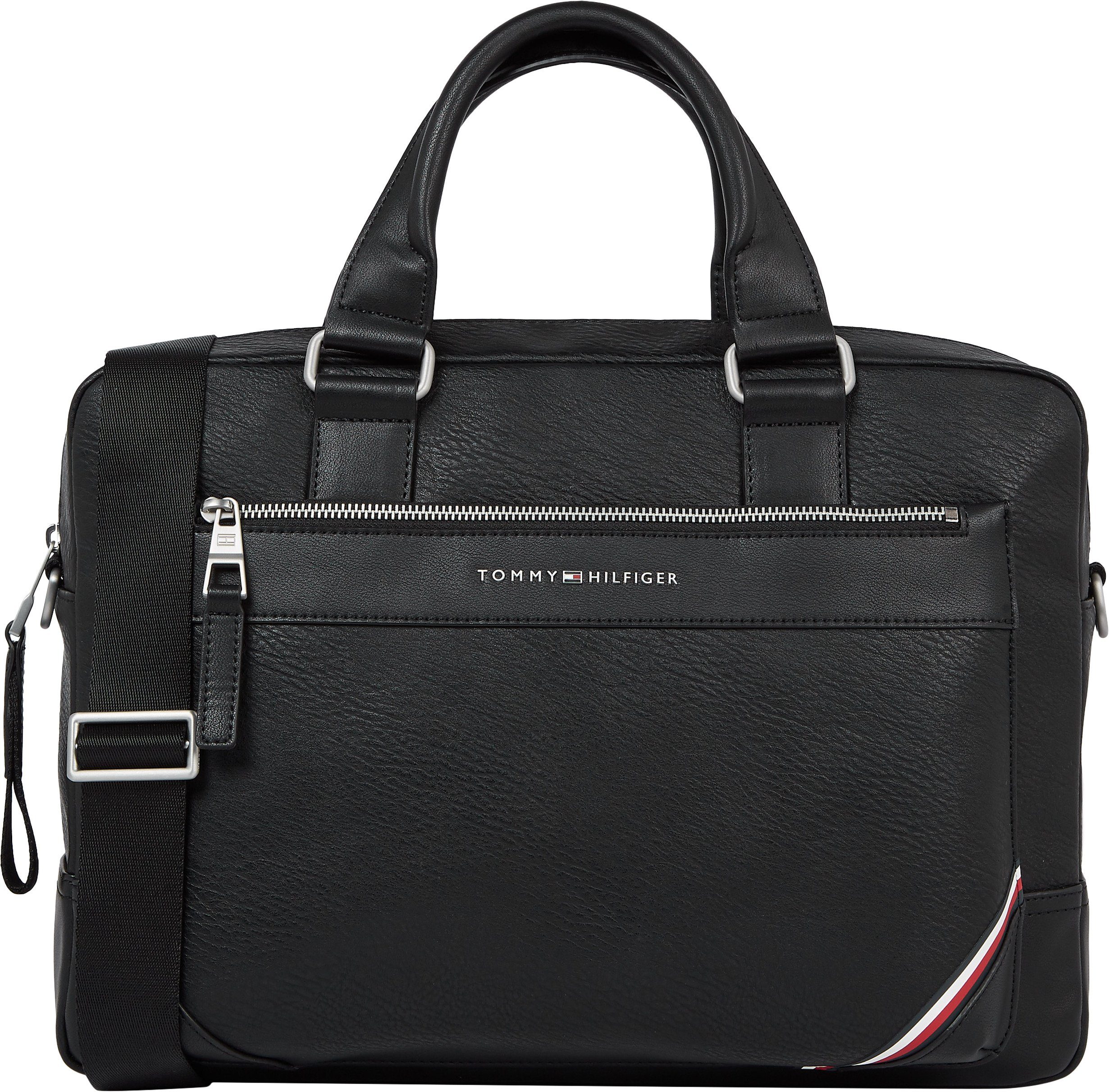 Tommy Hilfiger Messenger Bag »1985 PU SLIM COMPUTER BAG«, mit