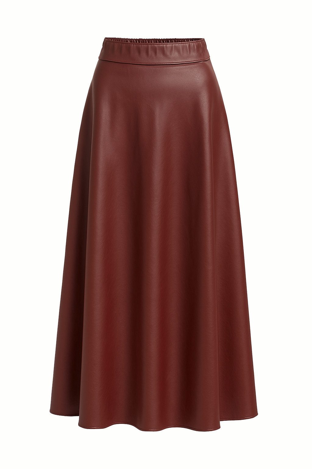 Mississhop Lederimitatrock Damen A-Linien langer Rock günstig online kaufen