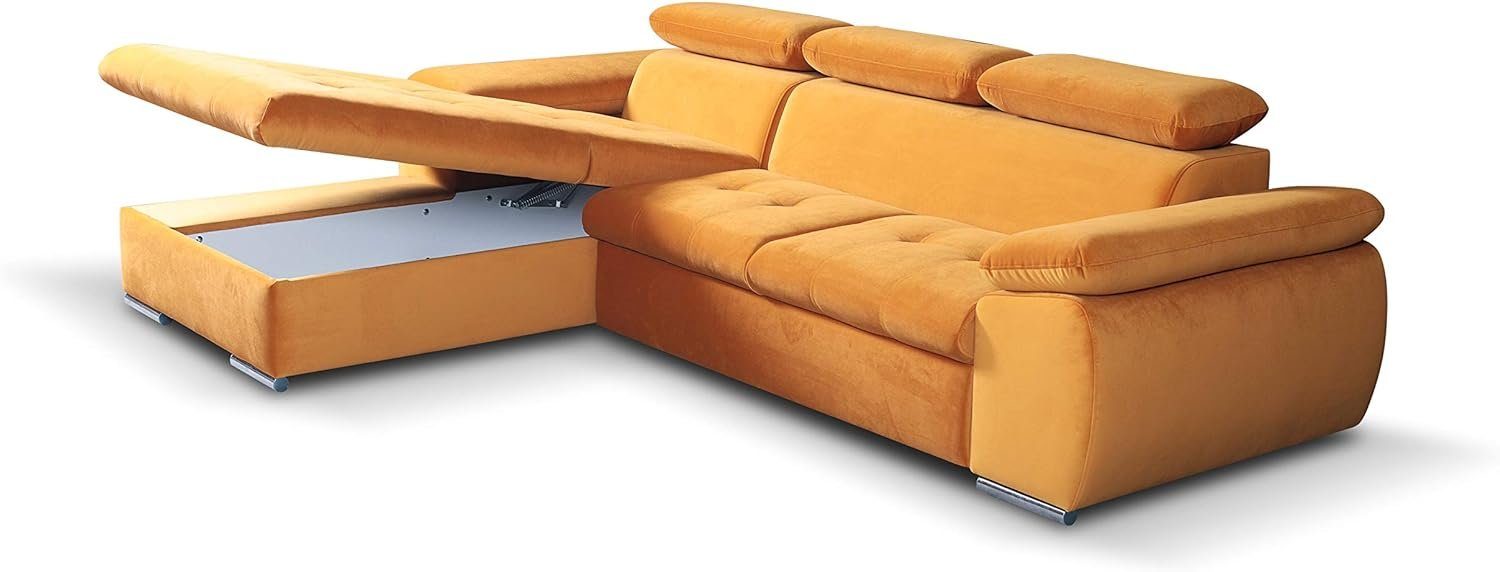 MOEBLO Ecksofa Nilux, L-Form Couch Bettkasten und Schlafsofa für 11) mit Wohnzimmer, (AVRA Sofagarnitur Schlaffunktion Polsterecke Wohnlandschaft, Sofa Mintgrün