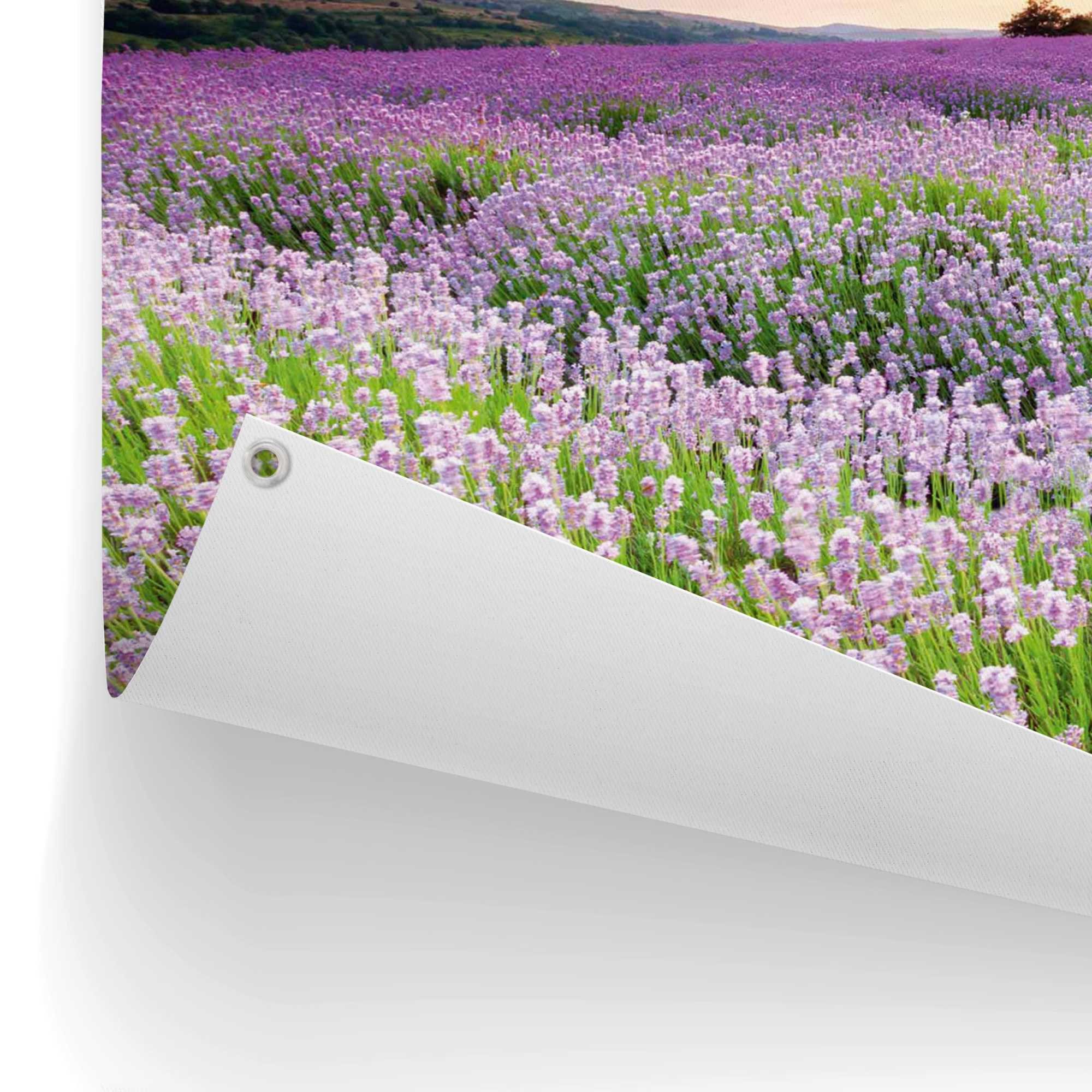 Reinders! Poster Lavender Field, Garten - Landschaft - Natur - Lila - Leinwand - 80x60 cm