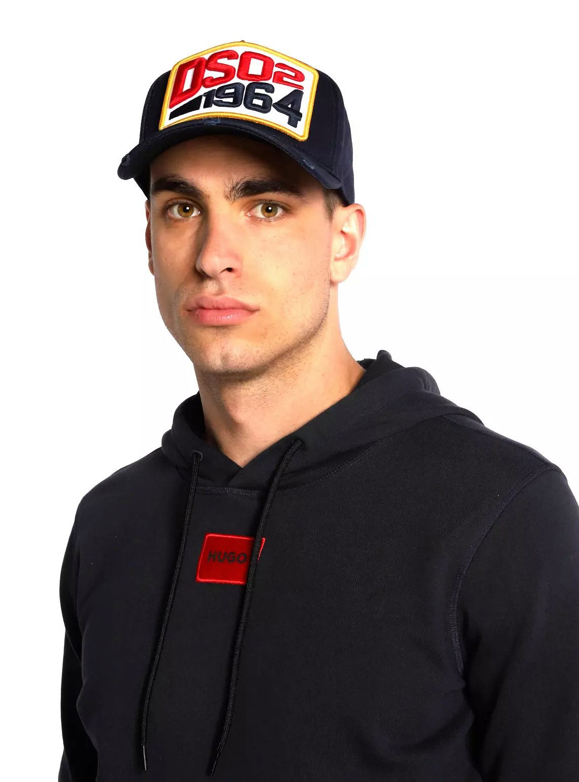 Dsquared2 Baseball Cap D2 DSQ2 1964 Basebalkappe Icon Kappe Mütze Cap DSQ2 1964-Patch, aufwendig gestickt für eine hochwertige Optik