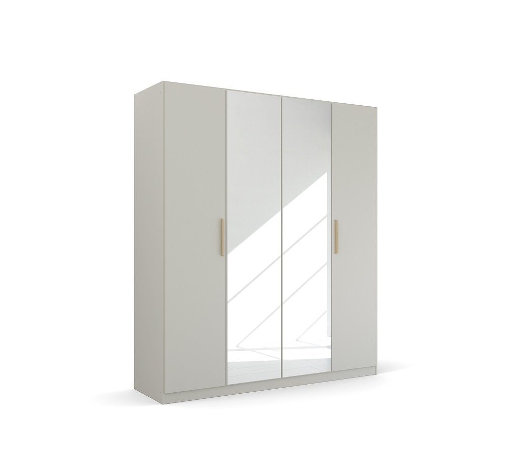 Rauch Möbel Kleiderschrank Kleiderschrank Drehtürenschrank Quadra-Spin, mit Spiegeltüren, seide