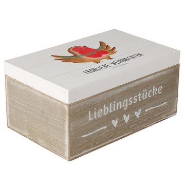 Mr. & Mrs. Panda Dekokiste Rotkehlchen Weihnachten - Weiß - Geschenk, Erinnerungsbox, Vogel, Tru (1 St)