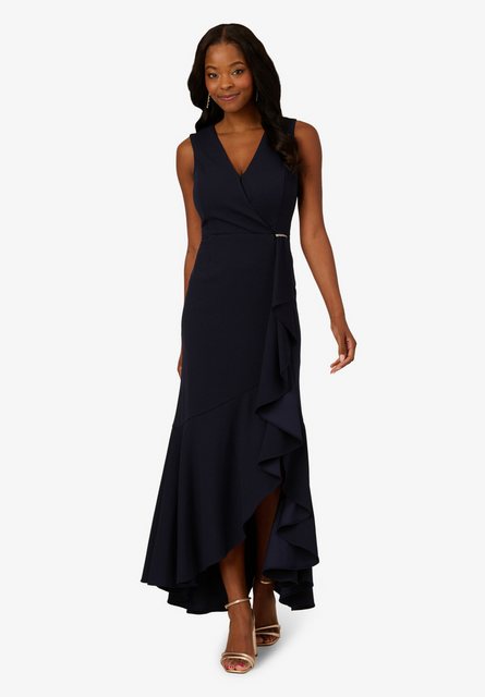Adrianna Papell Abendkleid Ruffle Flounce Crepe Gown Abend, Anlass, Hochzei günstig online kaufen