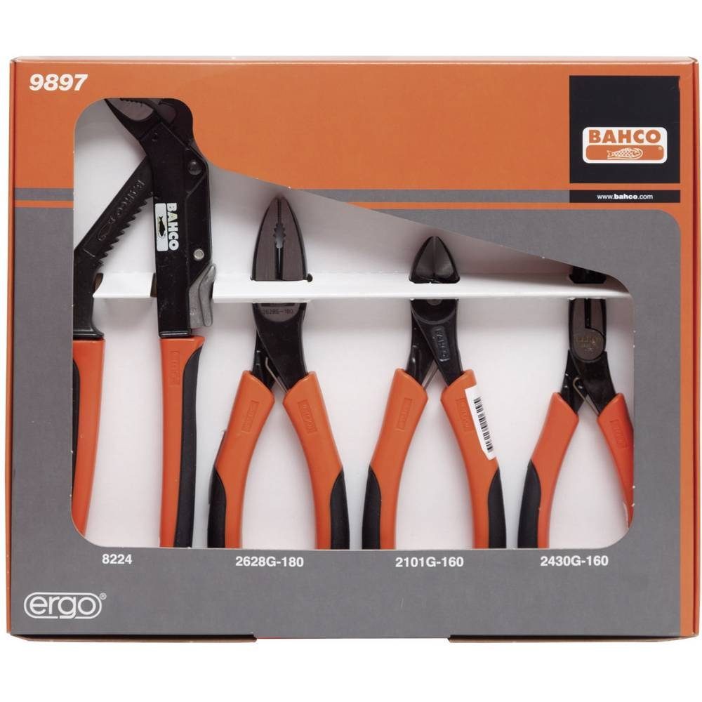 BAHCO Zangenset ZANGENSATZ ERGO (ENTHÄLT 8224, 2628G, 2101G, 2430G 9897